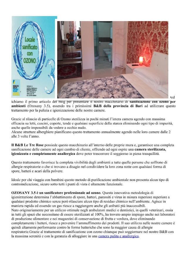 Le Tre Rose Bed & Breakfast Casamassima Exterior foto